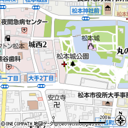 松本城公園西トイレ周辺の地図