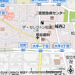 ほっともっと松本城西店周辺の地図