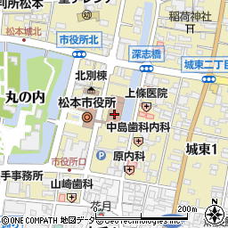 八十二銀行松本市役所 ＡＴＭ周辺の地図