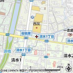 長野県松本市清水1丁目11周辺の地図