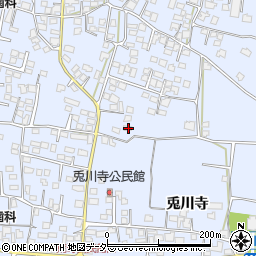 長野県松本市里山辺兎川寺1751周辺の地図