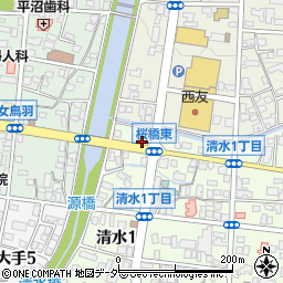 株式会社信濃毎日新聞松本専売所　大手清水営業所周辺の地図