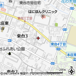 愛の家グループホーム本庄東台周辺の地図