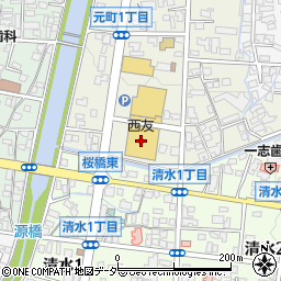 八十二銀行西友元町店 ＡＴＭ周辺の地図