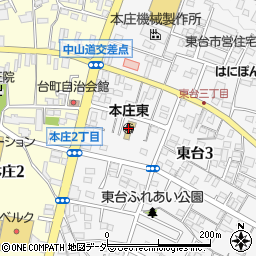 岩田学園　本庄東幼稚園周辺の地図