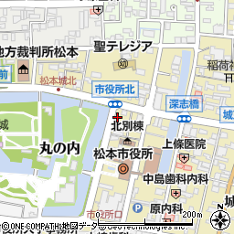 毎日新聞松本支局周辺の地図
