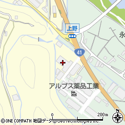 アルプス薬品工業株式会社　上野工場周辺の地図