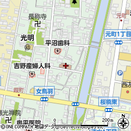 松本市　東部公民館・東部地区地域づくりセンター周辺の地図