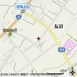 栃木県下都賀郡野木町友沼866-1周辺の地図