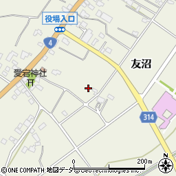栃木県下都賀郡野木町友沼864-1周辺の地図