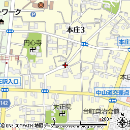 埼玉県本庄市本庄周辺の地図