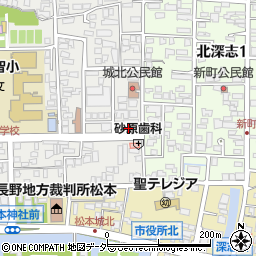 日本キリスト教団松本教会周辺の地図