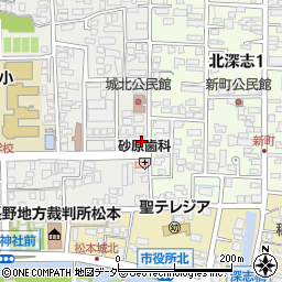 日本キリスト教団　松本教会周辺の地図