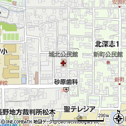松本市　城北地区福祉ひろば周辺の地図