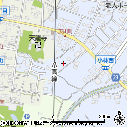 群馬県藤岡市小林390-6周辺の地図