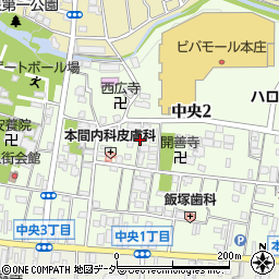 埼玉県本庄市中央周辺の地図