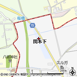 茨城県下妻市関本下周辺の地図