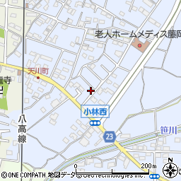 群馬県藤岡市小林414-12周辺の地図