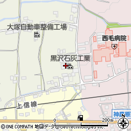 黒沢石灰工業周辺の地図