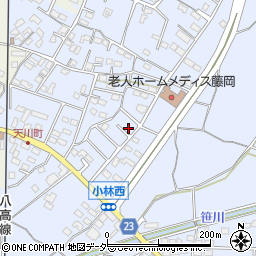 群馬県藤岡市小林418-5周辺の地図