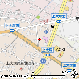 群馬県藤岡市上大塚304周辺の地図