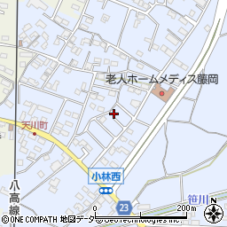 群馬県藤岡市小林418-9周辺の地図