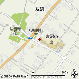 友沼学区公民館周辺の地図