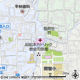 パノラマ 松本市中央図書館周辺の地図