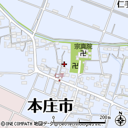 埼玉県本庄市仁手周辺の地図