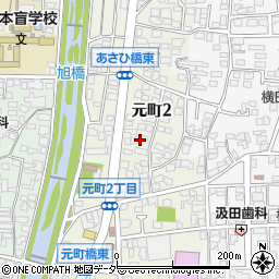 長野県松本市元町周辺の地図