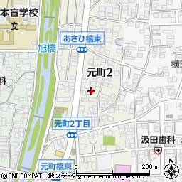 長野県松本市元町周辺の地図