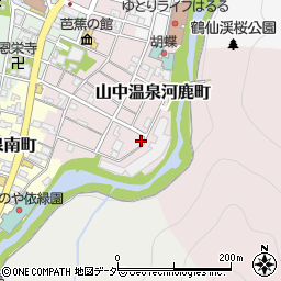 石川県加賀市山中温泉河鹿町周辺の地図