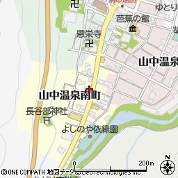 石川県加賀市山中温泉南町周辺の地図