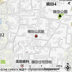 横田公民館周辺の地図
