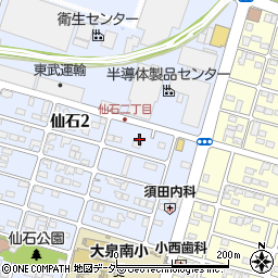 群馬県邑楽郡大泉町仙石2丁目18周辺の地図