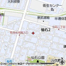 群馬県邑楽郡大泉町仙石2丁目23周辺の地図