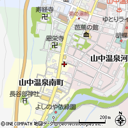 石川県加賀市山中温泉南町ニ38周辺の地図