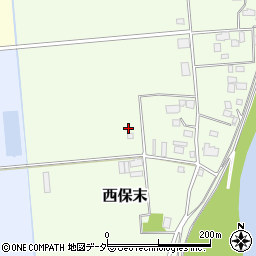 茨城県筑西市西保末周辺の地図