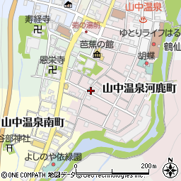 石川県加賀市山中温泉栄町周辺の地図