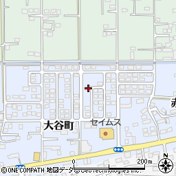 群馬県館林市大谷町1-6周辺の地図