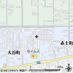 群馬県館林市大谷町1-23周辺の地図