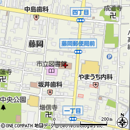 藤岡郵便局周辺の地図