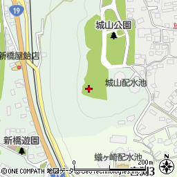 城山公園展望台周辺の地図