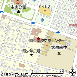 大泉町公民館周辺の地図