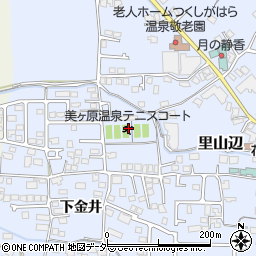 松本市　美ケ原温泉テニスコート周辺の地図
