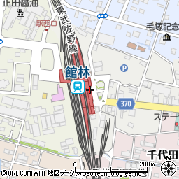 東武鉄道株式会社　館林車掌区周辺の地図