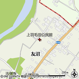上羽毛田公民館周辺の地図