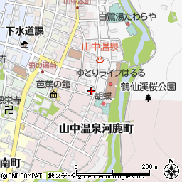 石川県加賀市山中温泉東町２丁目ツ2周辺の地図