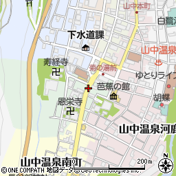 石川県加賀市山中温泉湯の出町レ周辺の地図