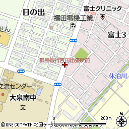 群馬銀行吉田出張所前周辺の地図